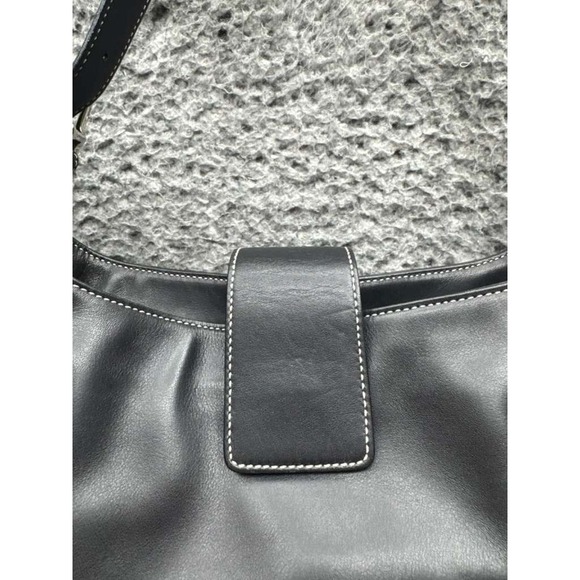 Vintage Coach Women s Hamptons Cowhide‎ Leather Hobo Bag Black H0S-7783 - Picture 5 of 13